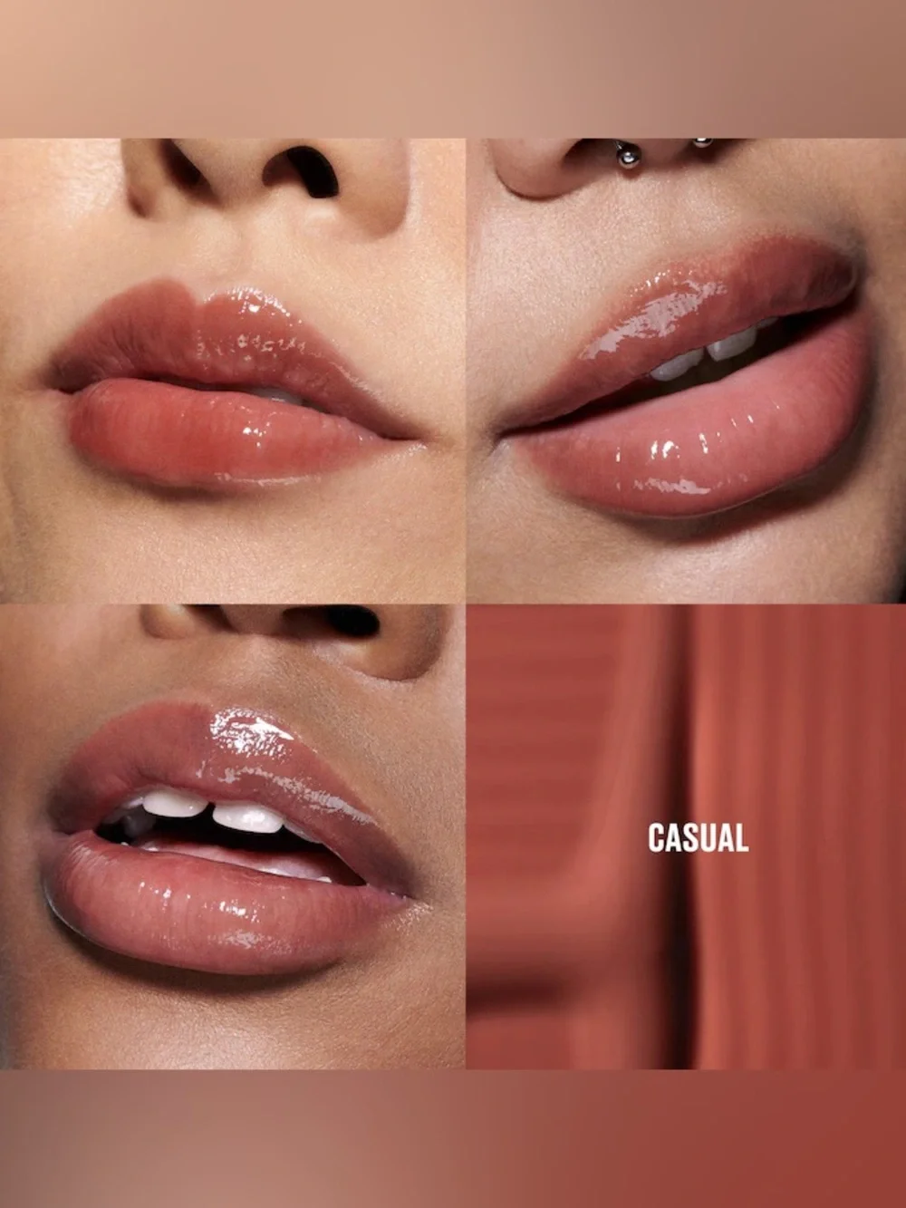 MAC Cosmetics Lipglass Air Non-Sticky Hydrating Lip Gloss Casual